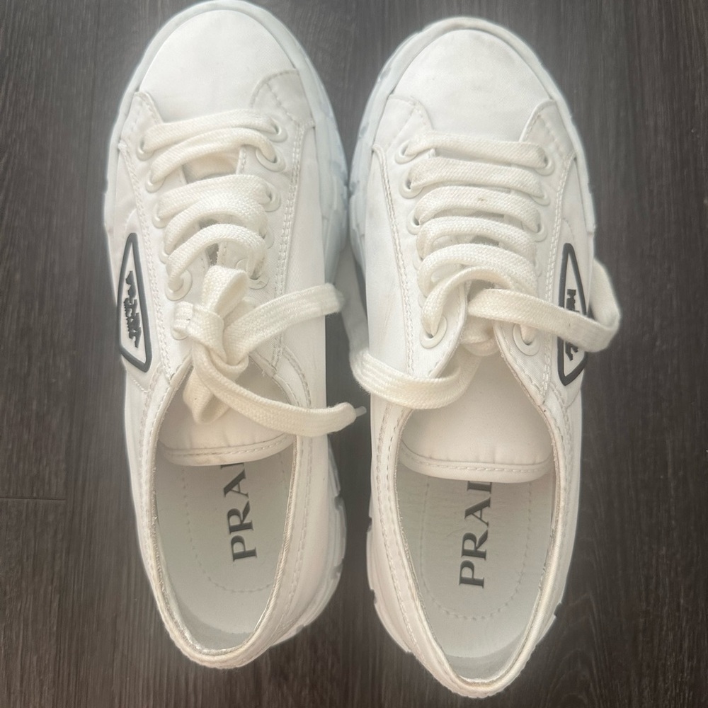 Prada chunky white sneakers